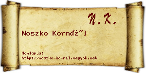 Noszko Kornél névjegykártya