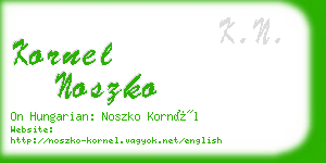 kornel noszko business card